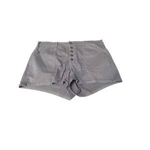Torrid Womens Gray Button-Front High-Waist Shorts Size 20‎ New